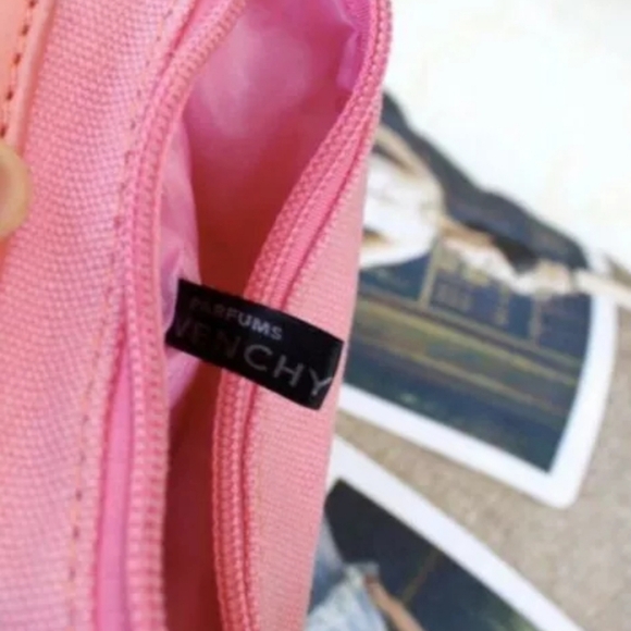 Givenchy Leather And Canvas Pink Zipper Pouch - Picture 3 of 7